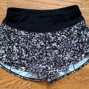 Lululemon purple floral shorts